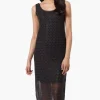Stylexchange Polka Dot Sheer Maxi Dress - Black