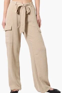 Stylexchange Vintage Belted Cargo Pants - Beige