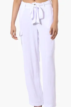 Stylexchange Vintage Belted Cargo Pants - White
