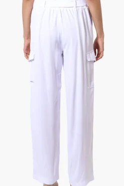Stylexchange Vintage Belted Cargo Pants - White