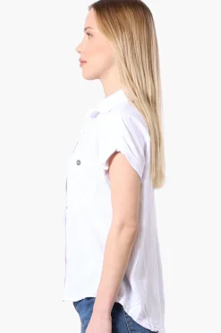 Stylexchange Vintage Short Sleeve Button Down Shirt - White