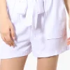 Stylexchange Vintage Solid Belted Shorts - White