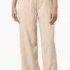 Stylexchange Vintage Solid Tie Waist Palazzo Pants - Cream