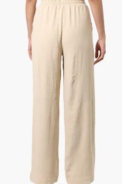 Stylexchange Vintage Solid Tie Waist Palazzo Pants - Cream