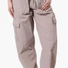 Urbanology Parachute Cargo Pants - Beige