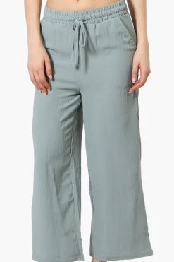 Urbanology Tie Waist Culotte Pants - Mint