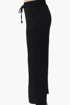 Urbanology Tie Waist Culotte Pants - Black