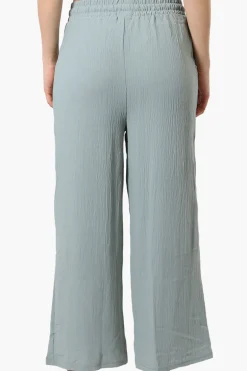 Urbanology Tie Waist Culotte Pants - Mint